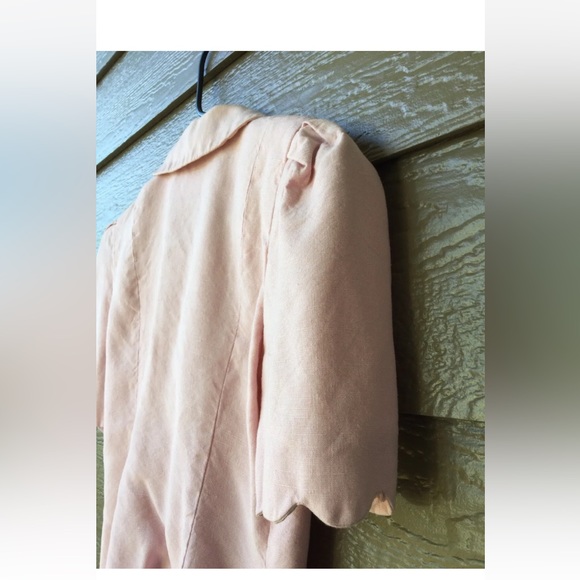 Vintage 1980's Richard Warren blazer/Jacket top puffy shoulder Scalloped hem - Picture 7 of 10